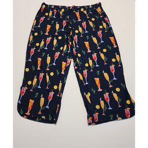 Soma lounge / pajama pants sz L cocktails print pockets